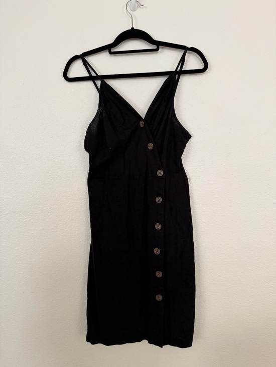 Daisies Dresses & Skirts - Linen Button-Front Spaghetti Strap Mini Dress